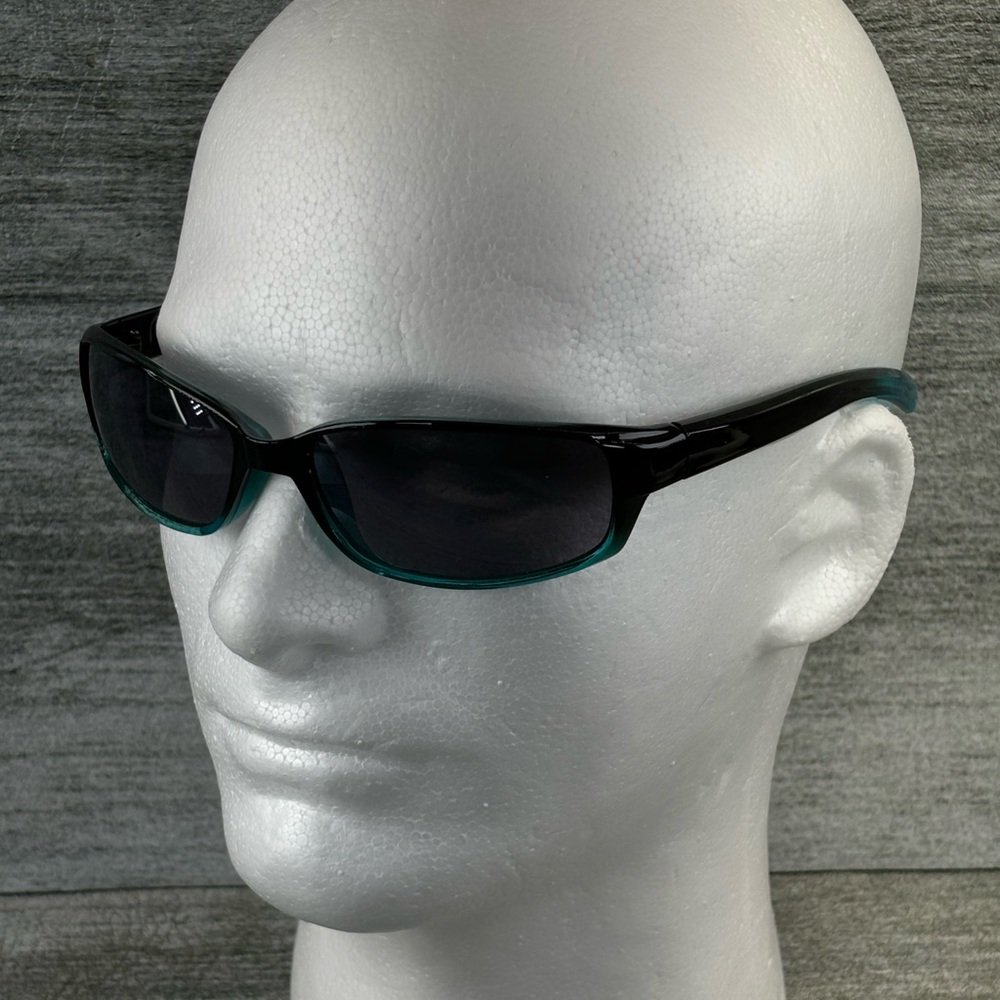 Solaray Sunglasses 0732-pw-k Black Blue Fade Lens Wrap Frame Outdoor Sports